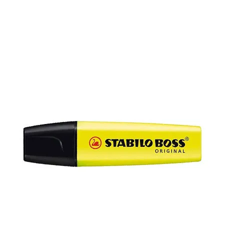 Resaltador Stabilo Amarillo Plano