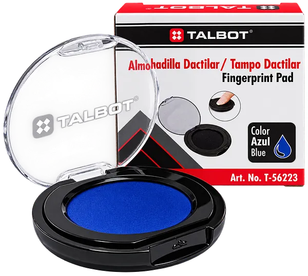Almohadilla Dactilar Azul para Huellas, Talbot T-56223