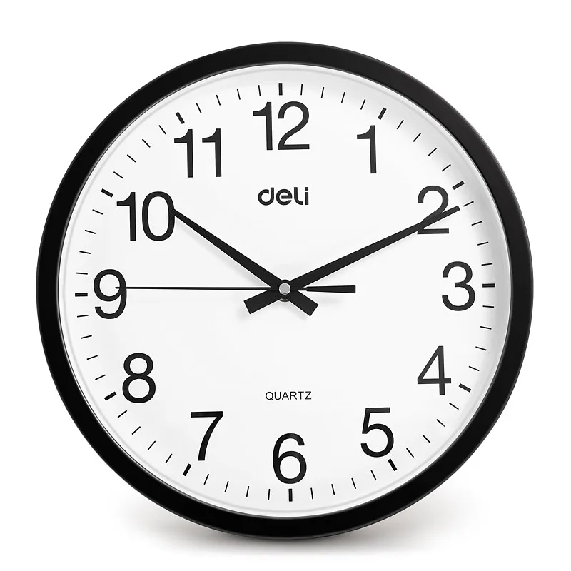 Reloj de Pared, Negro - Deli 9005