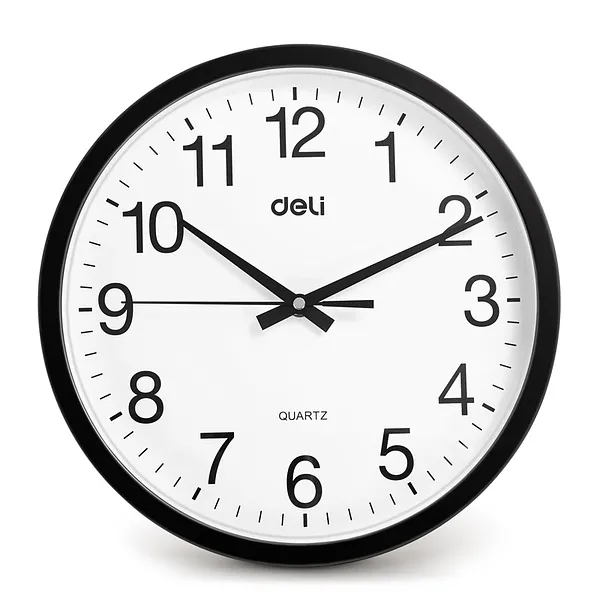 Reloj de Pared, Negro - Deli 9005