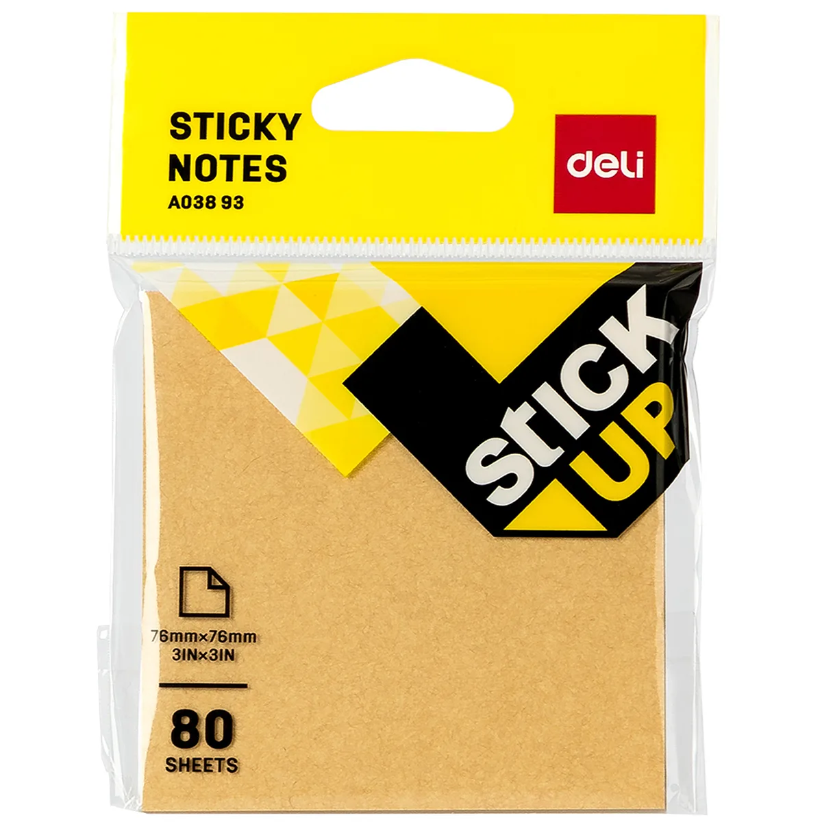 Nota Adhesiva (Post-it) 3x3 Color KRAFT, 80 Hojas