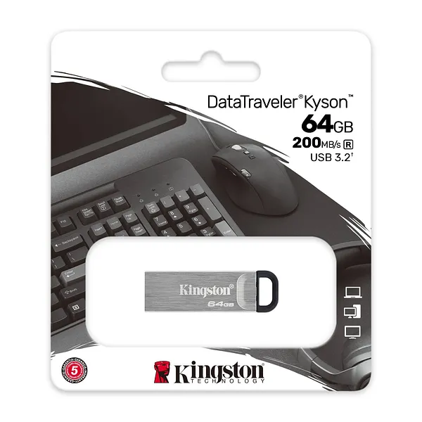 Memoria USB 3.2 de 64GB 200MB/s - Kingston DataTraveler Kyson